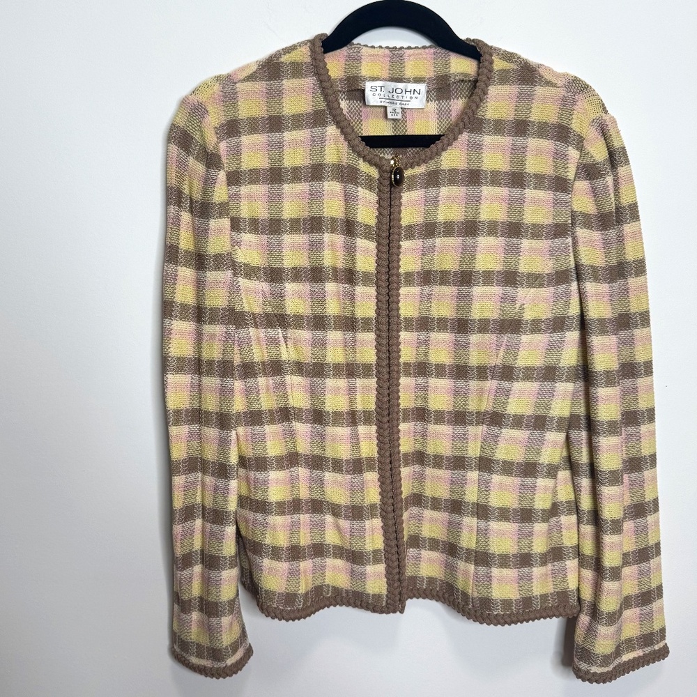 Vintage St. John by Marie Gray light jacket Size 12